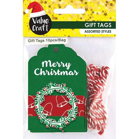Xmas Gift Tags 3D Green 10Pcs