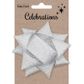 Xmas Bow 9.5Cm Silver Metallic 1Pc