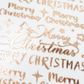 MERRY XMAS CURSIVE STICKERS ROSE 1SH