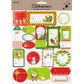 Xmas Gift Tag Stickers Green Red 1Sh