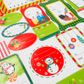 Xmas Gift Tag Stickers Green Red 1Sh