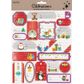 Xmas Gift Tags Stickers Purple Red 1Sh