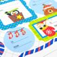 Xmas Gift Tags Stickers Blue Green 1Sh