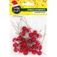 XMAS HOLLY BERRIES RED 24PCS