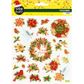 XMAS GLITTER STICKERS HOLLY WREATHS 1SH