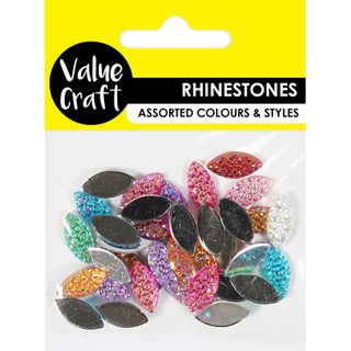 RHINESTONES MARQUISE AB MULTI 36PC