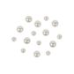 RHINESTONES PEARL DOMES 2 SIZES 40PC