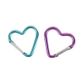 CARABINER HEART CLIPS 2PC
