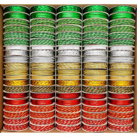 XMAS CORD BOX TRADITIONAL 100 ROLL MIX