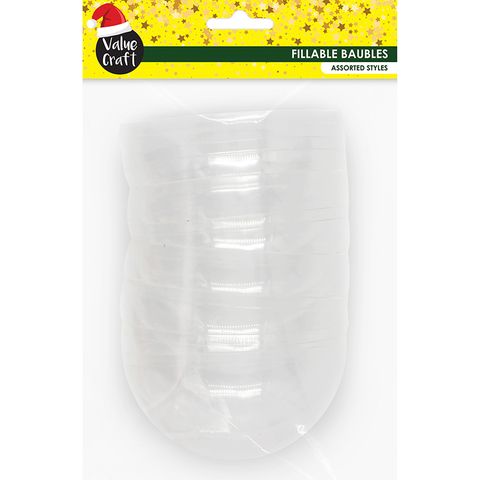 XMAS BAUBLES ROUND 8CM 4PCS