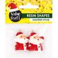 XMAS MINI RESIN WAVING SANTA 2PCS