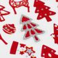 XMAS GLITTER STICKER TRADITIONAL RED 1SH