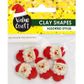 XMAS MINI POLYMER CLAY SANTA 5PCS