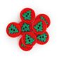 Xmas Buttons Tree Design 20Mm Red 8Pcs