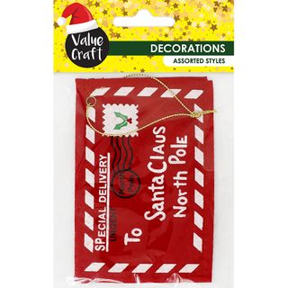 Xmas Felt Santa Letter Envelope 2Pcs