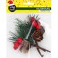 XMAS MINI PINECONE BAUBLE BUNCH RED 2PCS
