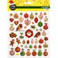 XMAS GLITTER STICKERS BAUBLES MIX 1SH