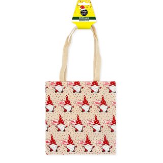 XMAS JUTE TOTE BAG 20X20CM GNOMES 1PC