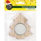 XMAS WOOD TEALIGHT HOLDER TREE 1PC