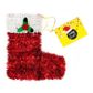 XMAS GIANT TINSEL ORNAMENT BOOT 1PC