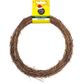XMAS WOOD 24CM ROUND WREATH 1PC
