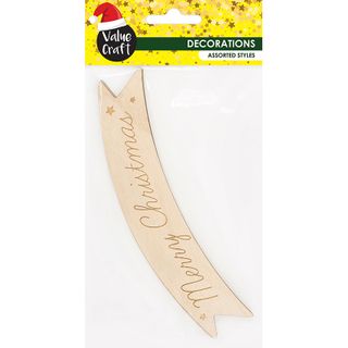 XMAS WOOD BANNER MERRY XMAS 2PCS
