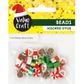 XMAS POLYMER CLAY BEAD ROUND MOTIFS 25PC