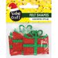 Xmas Felt Glitter Shapes Presents 4Pcs