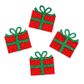 Xmas Felt Glitter Shapes Presents 4Pcs
