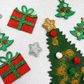 Xmas Felt Glitter Shapes Presents 4Pcs