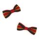 XMAS MINI DECORATIVE FABRIC BOWS 10PCS