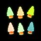 XMAS MINI RESIN GLOW IN DARK TREES 6PCS