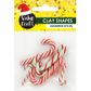 XMAS POLYMER CLAY MINI CANDYCANES 8PCS