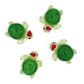 XMAS MINI RESIN SANTA HAT TURTLES 4PC