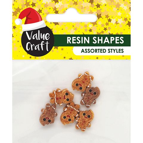 XMAS TINY RESIN GINGERBREAD MEN 6PCS