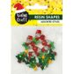 XMAS GLITTER RESIN FLAT BACK SHAPES 8PCS