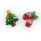 XMAS GLITTER RESIN FLAT BACK SHAPES 8PCS