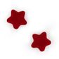 XMAS VELVET 23MM STAR BEADS RED 6PCS