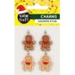XMAS ACRYLIC CHARMS GINGERBREAD 4PCS