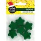 XMAS VELVET 23MM STAR BEADS GREEN 6PCS
