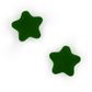 XMAS VELVET 23MM STAR BEADS GREEN 6PCS