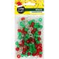 XMAS GLITTER PONY BEAD 9MM MIX 50G