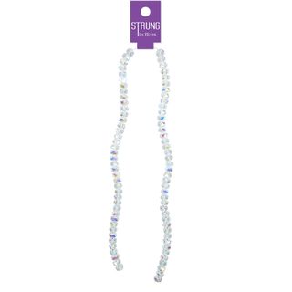 STRUNG GLASS RNDLE FCT BEAD DBL STRND