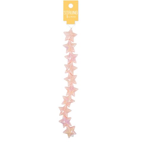 STRUNG GEOMETRIC SHINY STAR PINK 10PC