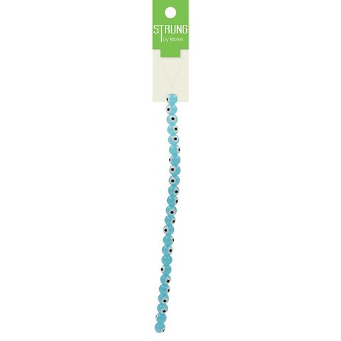 STRUNG GLASS RND EYE BLUE 26PC