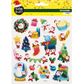 XMAS GLITTER STICKERS HAPPY SANTA 1SH