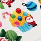 XMAS GLITTER STICKERS HAPPY SANTA 1SH