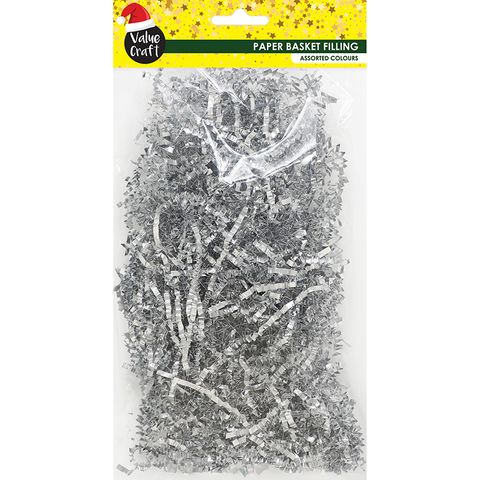 XMAS PAPER BASKET FILL SILVER 50G