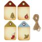 XMAS TRADITIONAL LARGE GIFT TAGS 8PCS