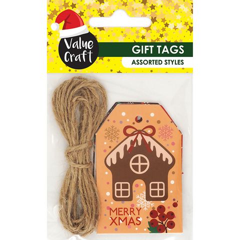 XMAS WHIMSICAL MINI GIFT TAGS 8PCS